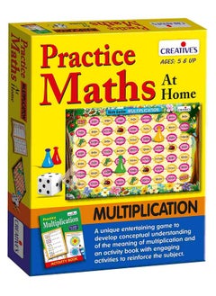 Creative's Practice Maths at Home- Multiplication |Multiplication and Repeated Addition | Maths Board Game with Activity Book to Reinforce The Subject of Multiplication at Home for Ages 5 & UP