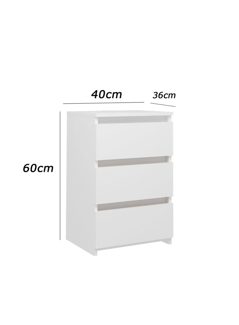Furniture Store Modern MDF nightstand - Height 60 cm - Width 40 cm - Depth 36 cm, from Furniture Store. - Image 5