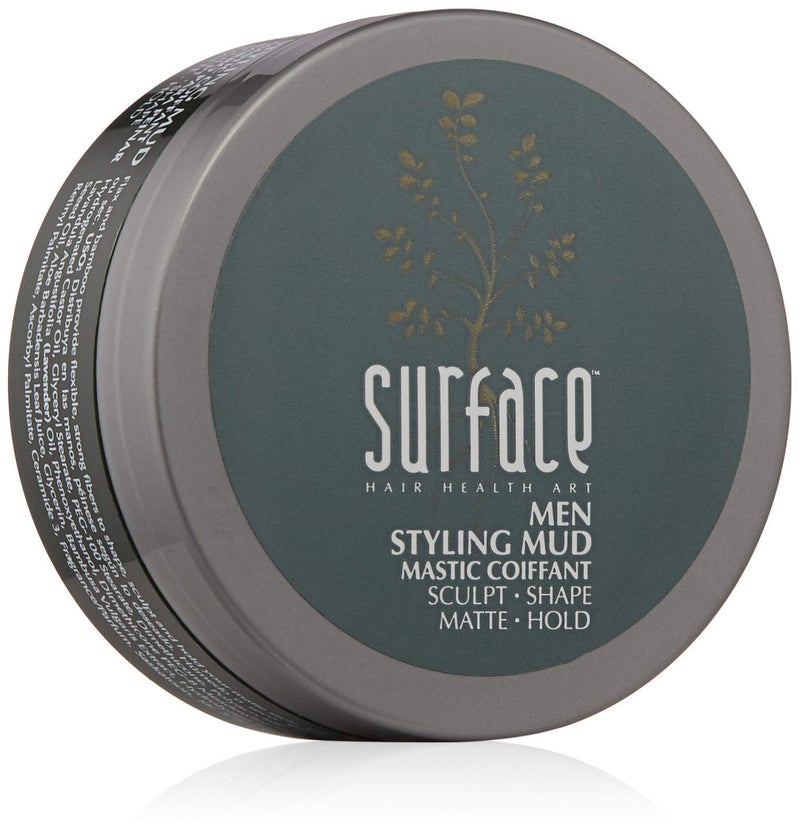 SURFACE Hair Men Styling Mud - Flax and Bamboo Provide Flexible Strong Fibers to Shape Sculpt and Hold Your Matte Style - 2.25 oz - Image 1