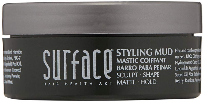 SURFACE Hair Men Styling Mud - Flax and Bamboo Provide Flexible Strong Fibers to Shape Sculpt and Hold Your Matte Style - 2.25 oz - Image 2