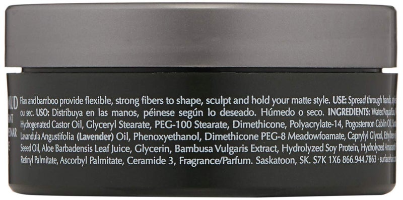 SURFACE Hair Men Styling Mud - Flax and Bamboo Provide Flexible Strong Fibers to Shape Sculpt and Hold Your Matte Style - 2.25 oz - Image 3