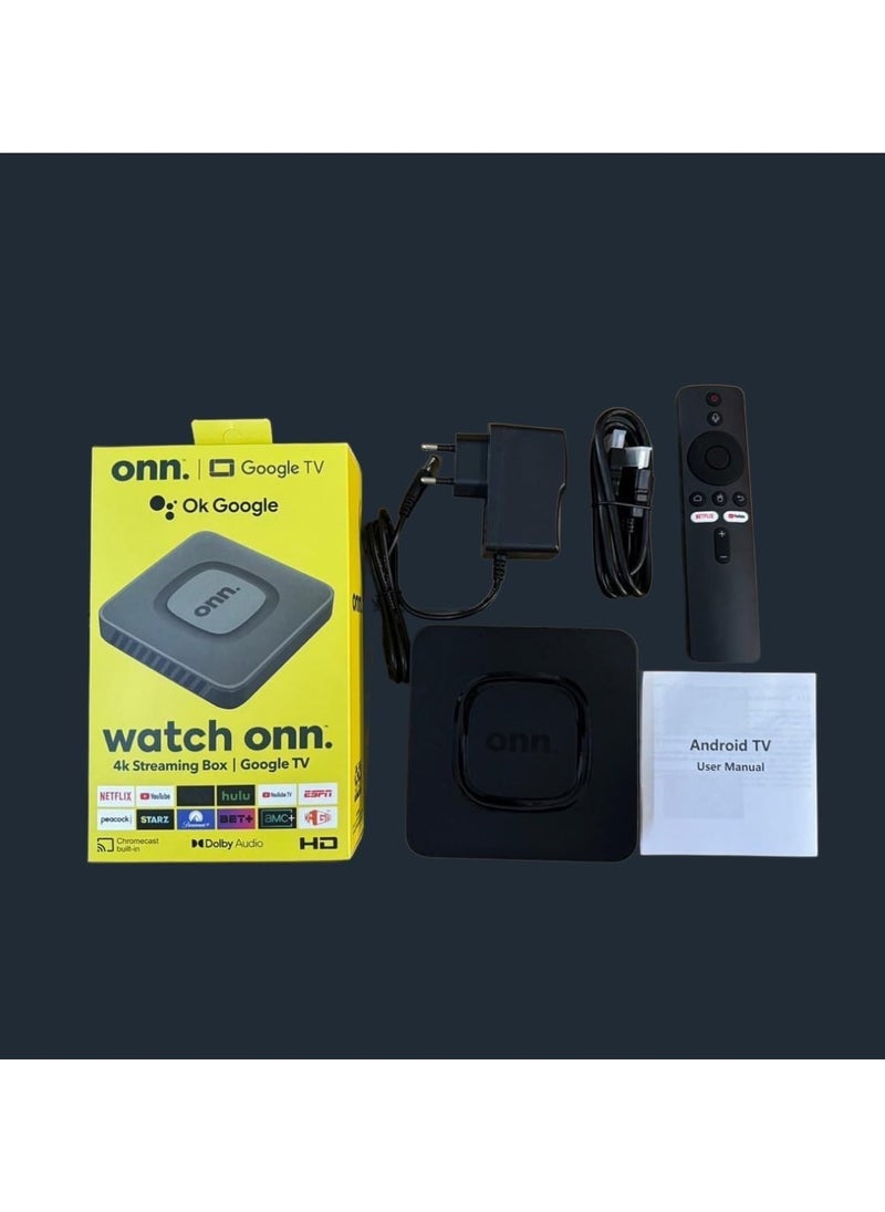 ONN Google TV 4K UHD Streaming Box – High-Definition Android TV Media Player with Voice Remote Control – Supports YouTube, Netflix, and More – Smart Wi-Fi Streaming Device for Home Entertainment and Apps – HDMI Output and Easy Setup  - Image 3