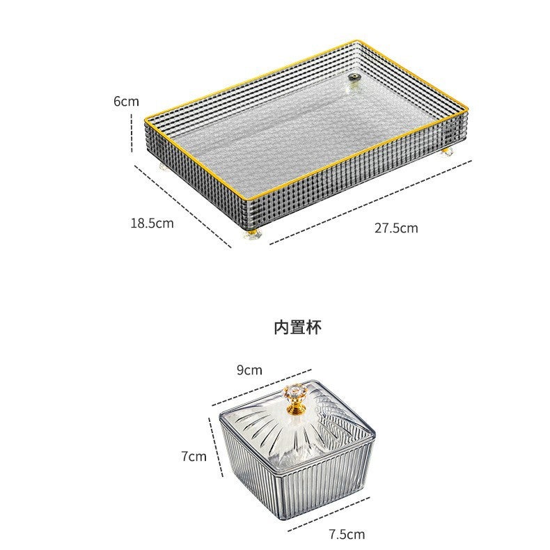 High-Looking Nordic Fruit Plate Home Living Room Coffee Table Fruit Plate Nut Tea Tray Snack Snack Dish Grid Plate - Image 5