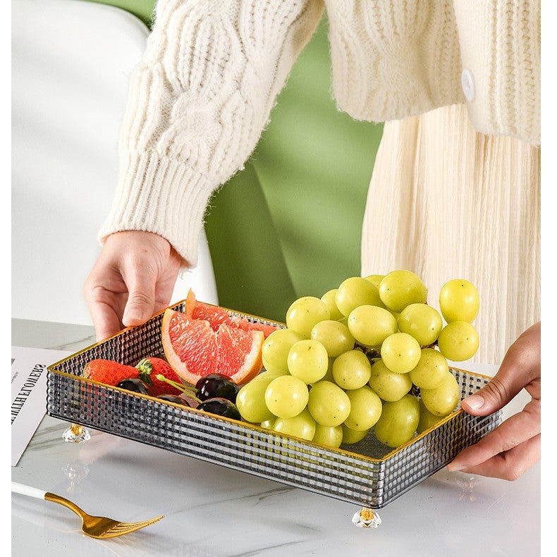 High-Looking Nordic Fruit Plate Home Living Room Coffee Table Fruit Plate Nut Tea Tray Snack Snack Dish Grid Plate - Image 4