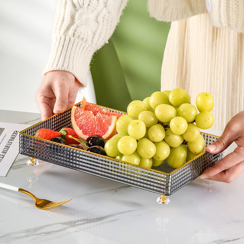 High-Looking Nordic Fruit Plate Home Living Room Coffee Table Fruit Plate Nut Tea Tray Snack Snack Dish Grid Plate - Image 3