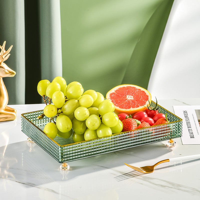 High-Looking Nordic Fruit Plate Home Living Room Coffee Table Fruit Plate Nut Tea Tray Snack Snack Dish Grid Plate - Image 1