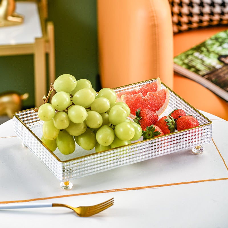 High-Looking Nordic Fruit Plate Home Living Room Coffee Table Fruit Plate Nut Tea Tray Snack Snack Dish Grid Plate - Image 2