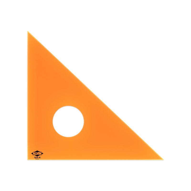 ALVIN - 4 inches Fluorescent Professional Acrylic Triangle Ruler 45/90 Degrees, Multipurpose Tool for Drafting, Design, and Architecture, Great for Machining and Woodworking - Image 5