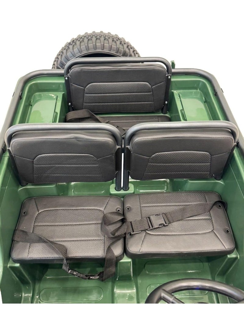 VLRA Electric Ride-On Military Jeep for Kids – Realistic Design & Safe Driving - Image 4