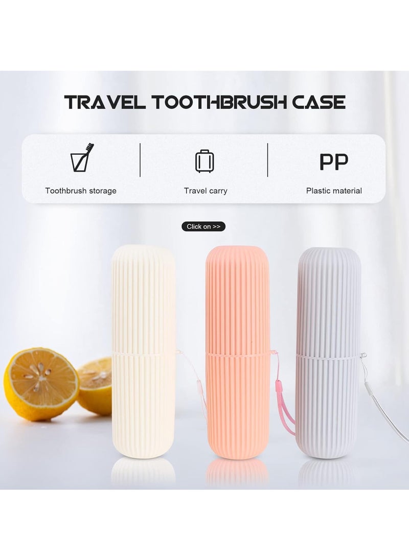 LIMITLESS Travel Toothbrush Holder Case Set Kids Women Men Travel Container Toothbrush Holders With Picking Sling Gargle Cup Toothbrush Protector Storage Traveling Camping Business Trip (Assorted Color)  - Image 4