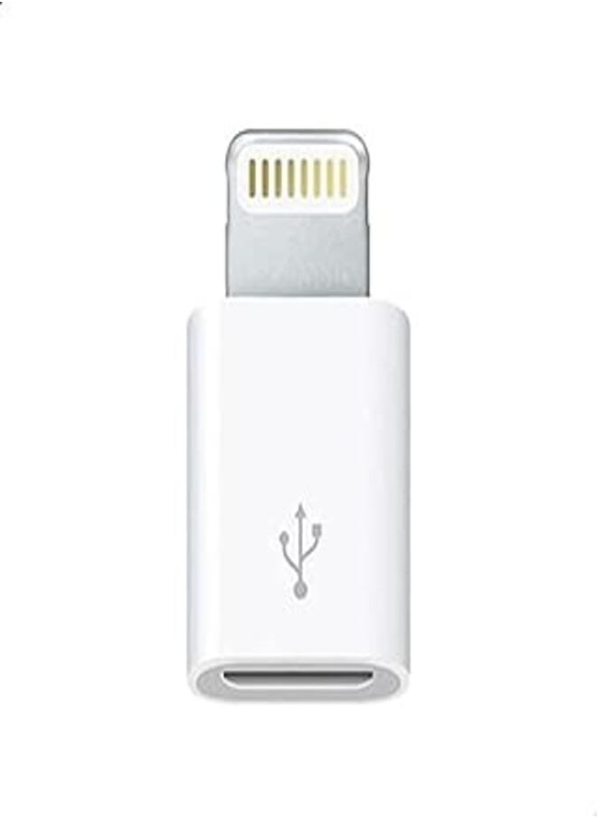 Generic - keendex Kx1005 Lightning To Micro USB Adapter - White - Image 1