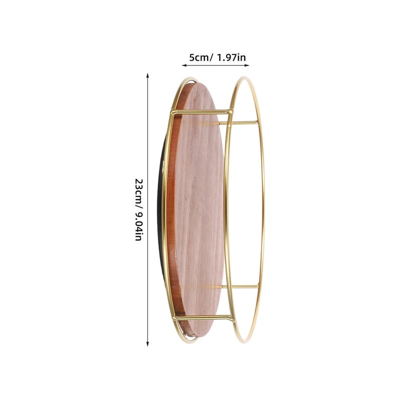 Rotating Spice Rack Organizer Wood Turntable With Gold Finish For Kitchen Countertop Storage - Image 3