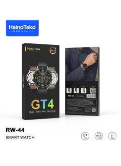 Haino Teko RW-44 (GT4) Smart Watch, with 3 Bands (Stainless Steel + Leather + Silicone) with AMOLED HD IPS Screen, Water Resistant, Supports Bluetooth Calls, Wireless Charger, Black Color - pzsku/ZEC23614886C18EDE8115Z/45/_/1702191953/e9ca465e-5d1b-447a-9181-83367a6ce096