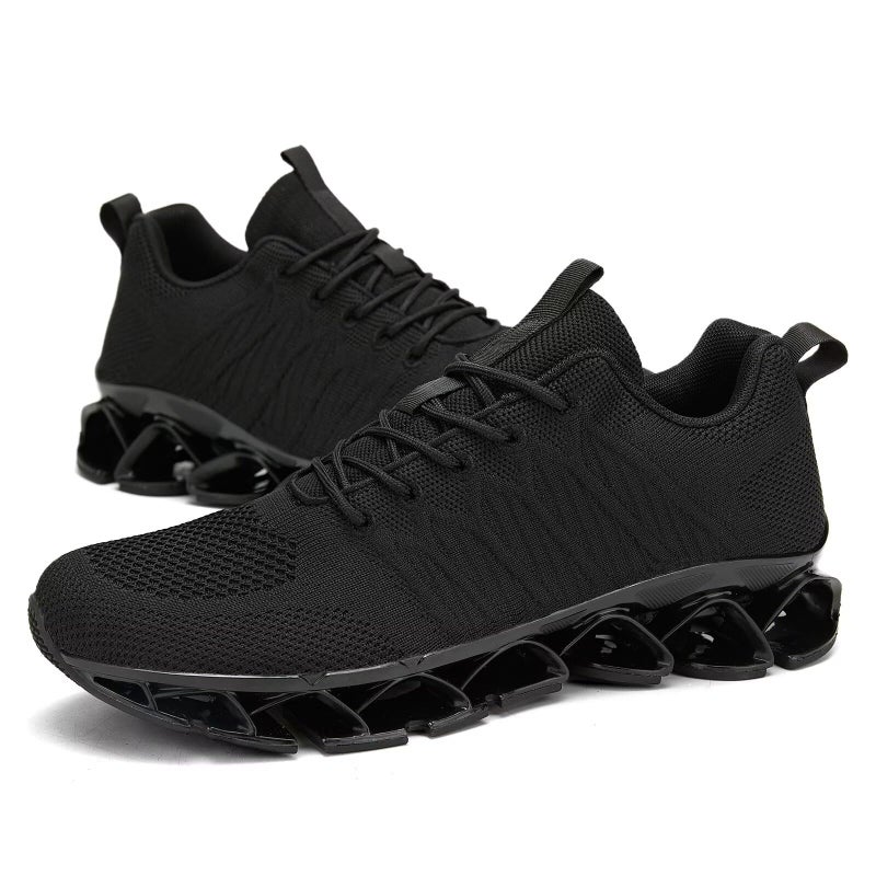 Kvovzo Mens Walking Shoes Lace up Blade Running Tennis Casual Fashion Sneakers Comfortable Non Slip Work Sport Athletic Trainers - Image 5