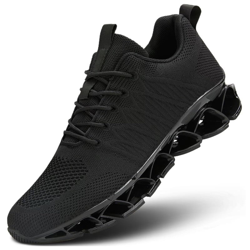 Kvovzo Mens Walking Shoes Lace up Blade Running Tennis Casual Fashion Sneakers Comfortable Non Slip Work Sport Athletic Trainers - Image 1