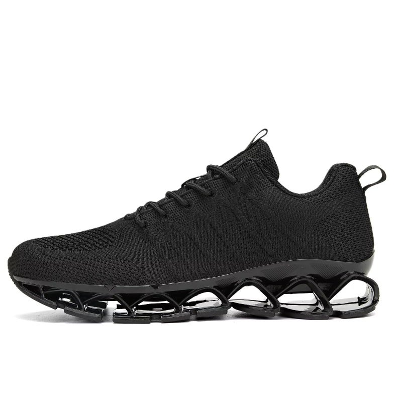Kvovzo Mens Walking Shoes Lace up Blade Running Tennis Casual Fashion Sneakers Comfortable Non Slip Work Sport Athletic Trainers - Image 2