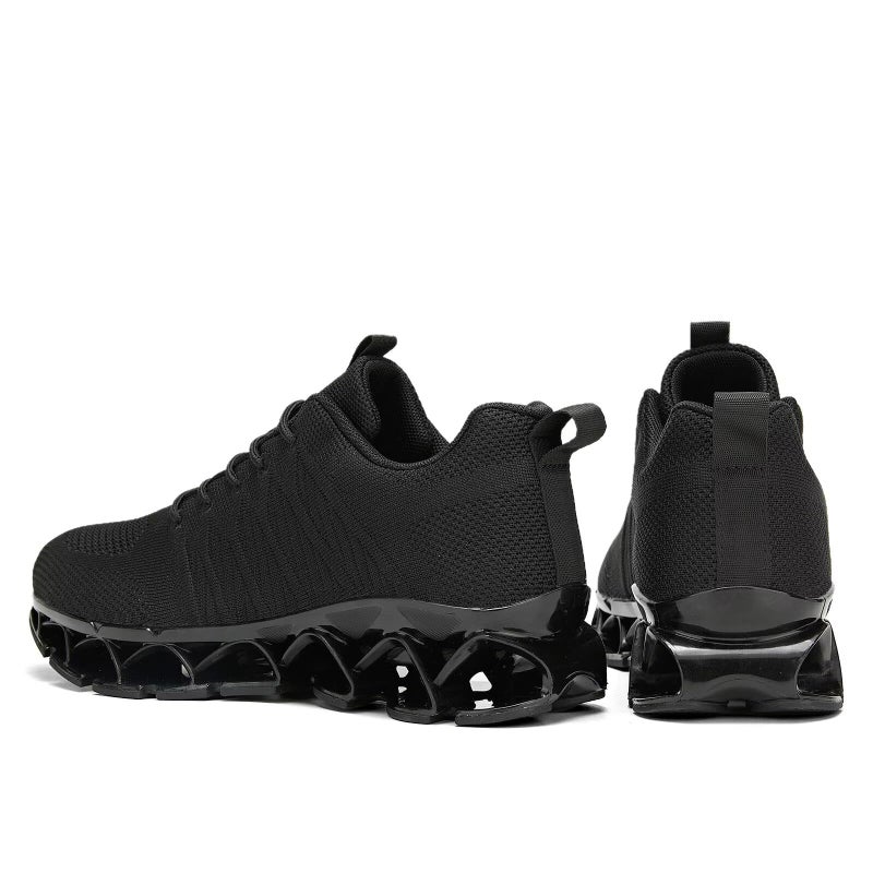 Kvovzo Mens Walking Shoes Lace up Blade Running Tennis Casual Fashion Sneakers Comfortable Non Slip Work Sport Athletic Trainers - Image 3
