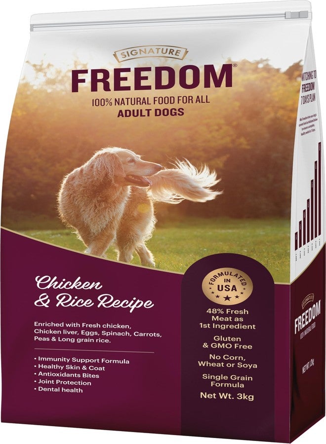 Freedom Signature Freedom Adult Chicken and Rice Recipe Dry Dog Food 3kg - Image 3
