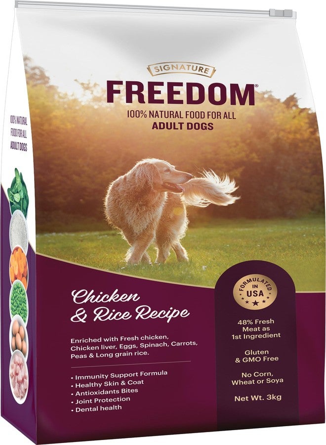 Freedom Signature Freedom Adult Chicken and Rice Recipe Dry Dog Food 3kg - Image 1
