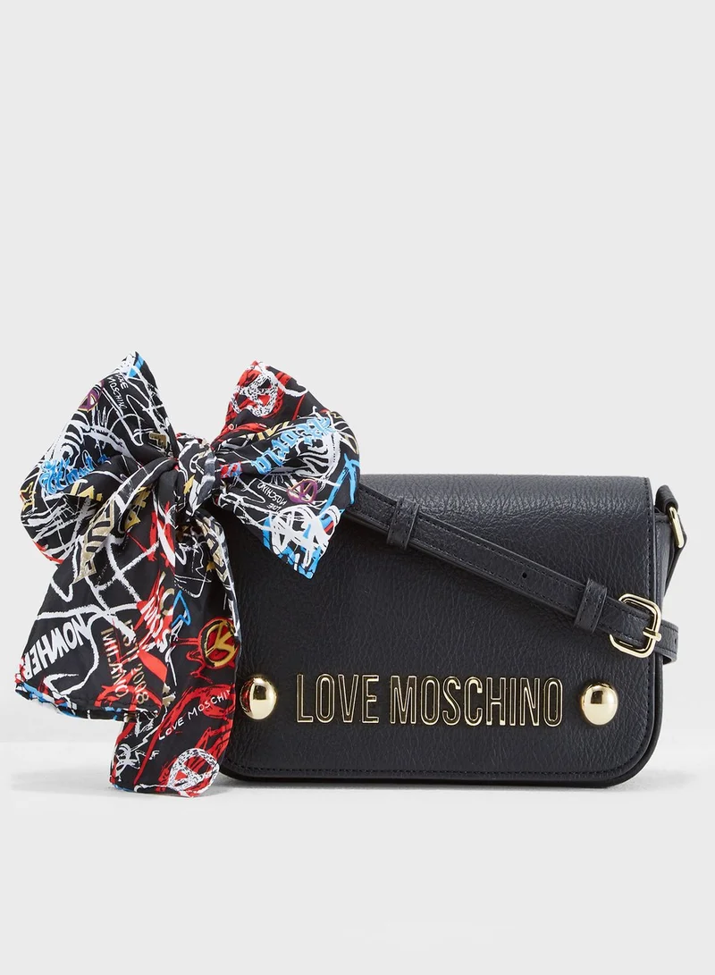 Love Moschino Bow Tie Scarf Crossbody