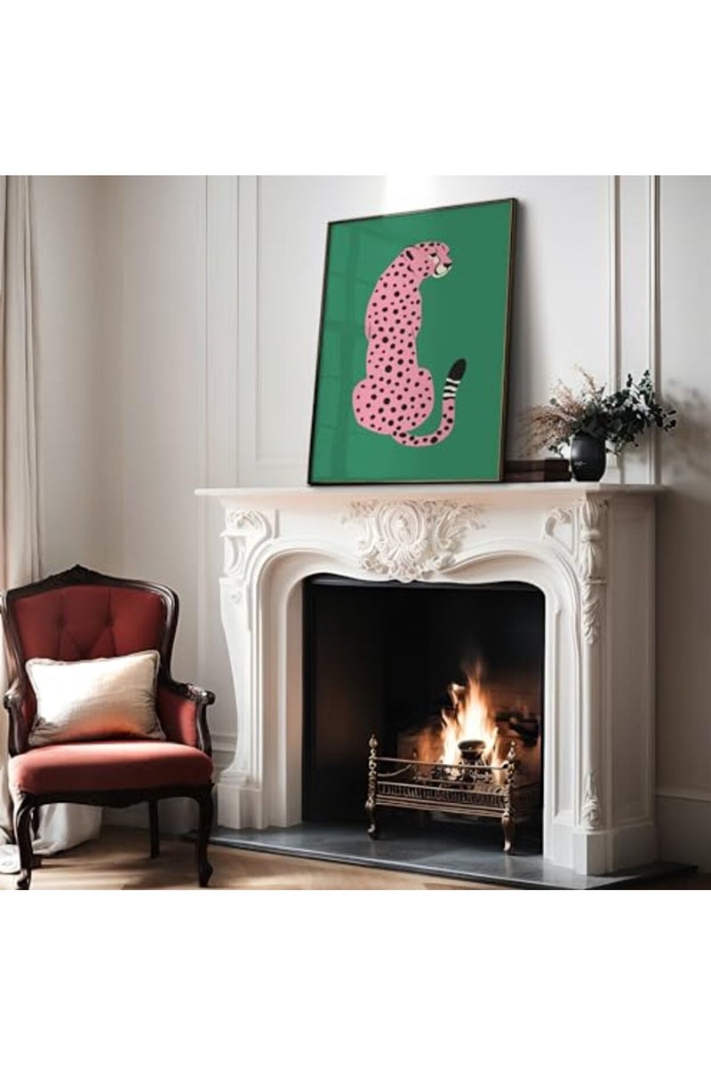Poster Master Cheetah Poster - Pink Cheetah Print - Leopard Art - Pop Art - Gift for Men, Women & Animal Lover - Minimal Decor for Bedroom, Living Room, Kid's Room or Nursery - 11x14 UNFRAMED Wall Art - Image 4