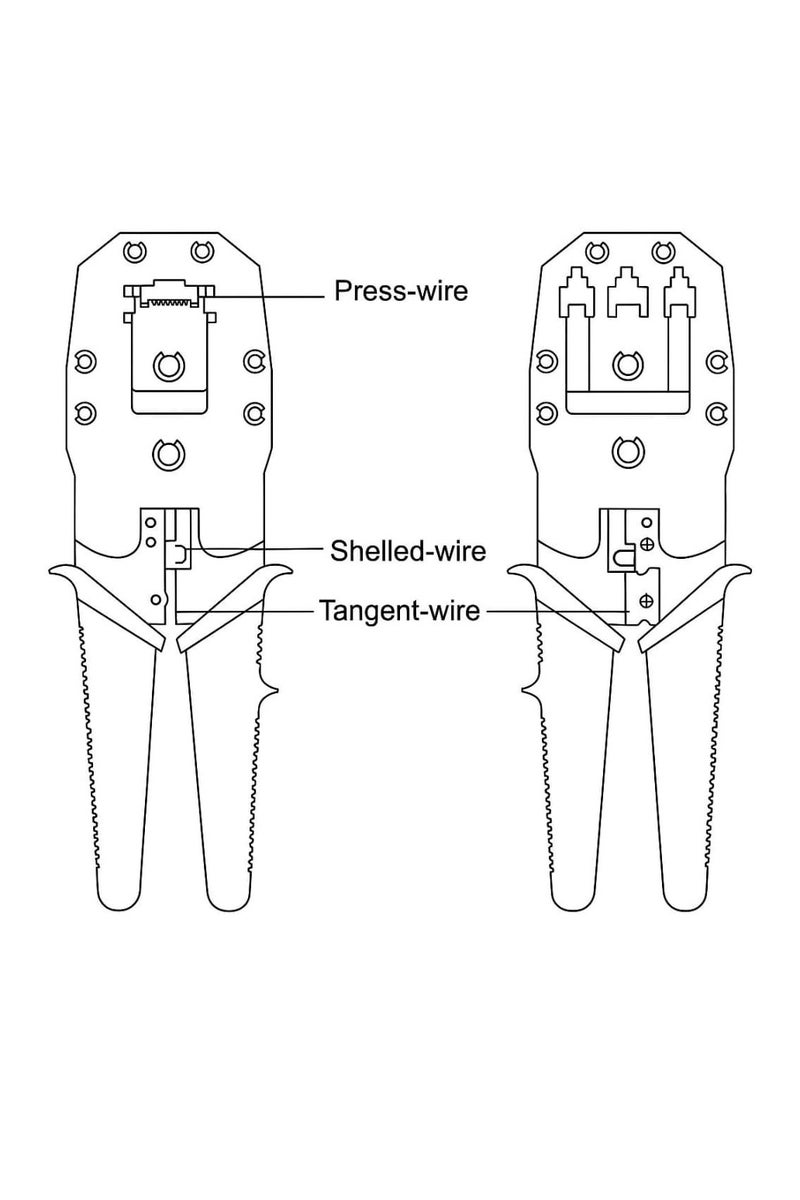 Network Cable Crimping Tool Kit with Cable Stripper – RJ45, RJ11, RJ12 Compatible - Image 2
