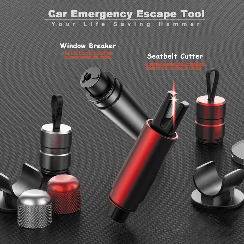 ACEBON 2-in-1 Emergency Car Escape Tool - Spring-Loaded Window Breaker & Seatbelt Cutter, Compact Lifesaver for Families, Portable Keychain Design (Blue) - Image 3