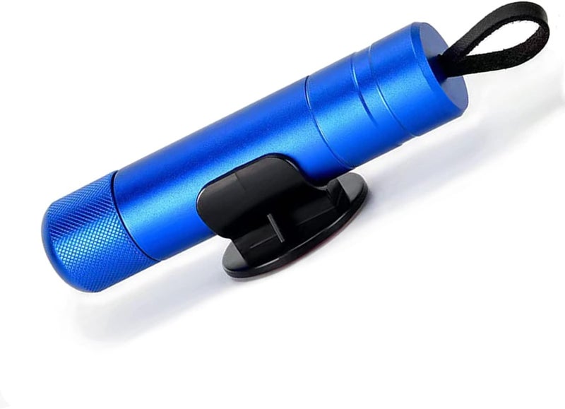 ACEBON 2-in-1 Emergency Car Escape Tool - Spring-Loaded Window Breaker & Seatbelt Cutter, Compact Lifesaver for Families, Portable Keychain Design (Blue) - Image 1