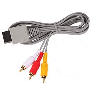 WICAREYO 1.8M Audio Video AV RCA Video Composite Cable Cord Compatible for Wii Console - Image 1