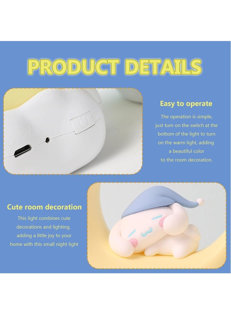 RATSAW Cute Anime Character LED Night Light Kuromi Cinnamoroll Melody Kawaii Night Lights for Room Rechargeable Desk Shelf Ornament Bedside Lamp - Image 5