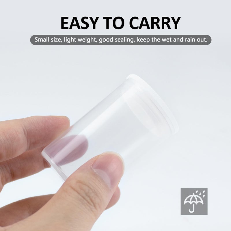 Quacc 12 PCS Clear Film Canisters with Lids, Film Canister Rocket Tube for Science Art Project, Empty Small Film Cans Sewing Storage Case Containers for Supplement Bead Fish Hook - Image 4