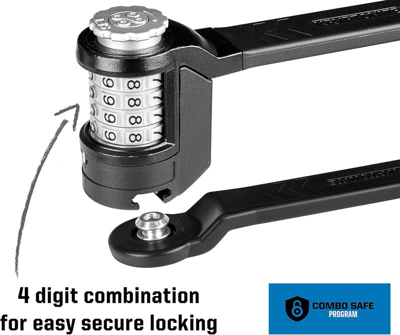Kryptonite Keeper 585 Folding Combo Bike Lock, Compact High Security Anti-Theft Foldable Bicycle Lock with 4-Digit Resettable Combination and Mount for E-Bikes Scooter Road Mountain Bikes, 85cm(33 in) - Image 2