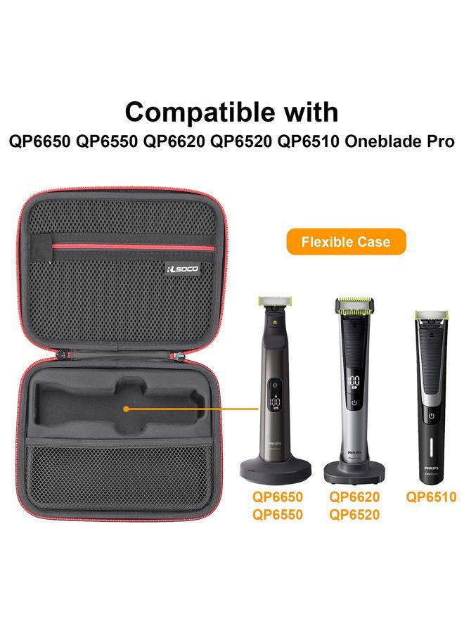 RLSOCO حافظة صلبة لآلة حلاقة اللحية والجسم الكهربائية Philips OneBlade Pro 360 الأصلية من RLSOCO - تناسب Philips QP6530/23،QP6652/35،QP6652/30،QP6542/10،QP6651/30 (حافظة فقط) - Image 5