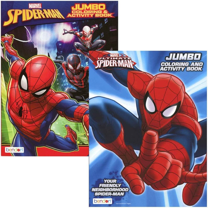 MARVEL Spiderman Coloring & Activity Book Set Bundle (2 Books) - Image 3