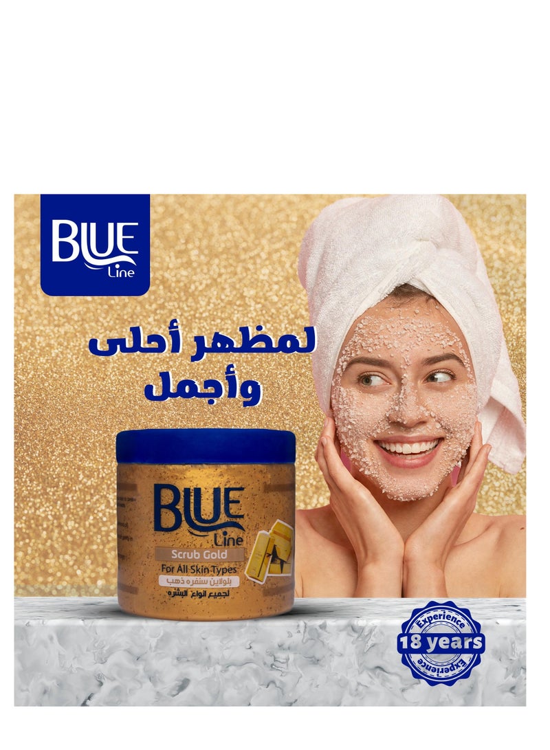 BLUE LINE Face Scrub Gold 300gm - Image 4