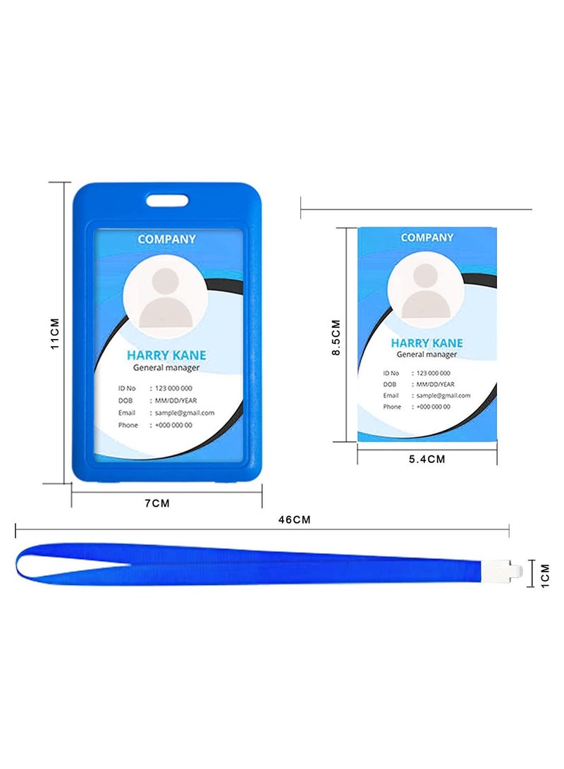 5 Packs Badge Holder with Lanyard ID Card Holder for Badges Clear Name Tag Holder Work Badge Holder - Image 2