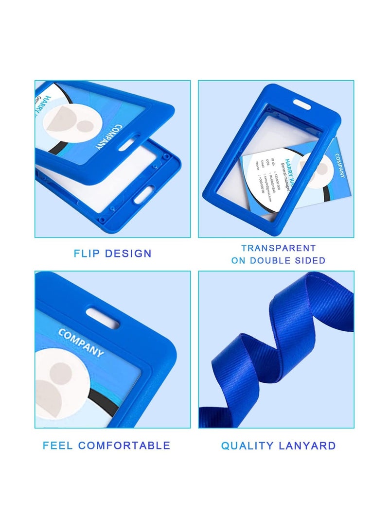 5 Packs Badge Holder with Lanyard ID Card Holder for Badges Clear Name Tag Holder Work Badge Holder - Image 5
