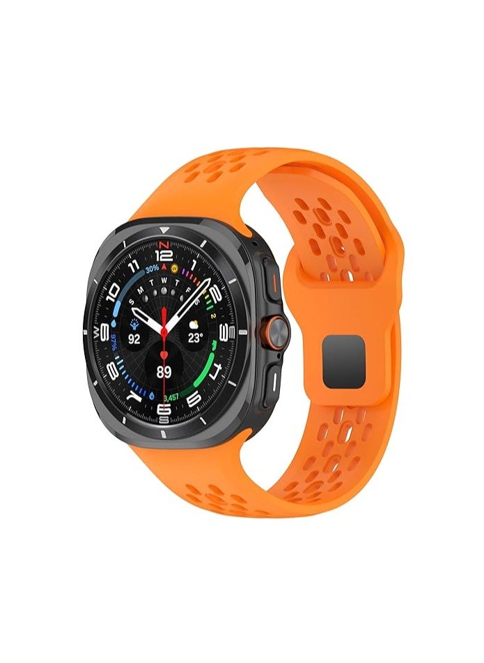 MOCOM - Silicone Watch Band for Samsung Galaxy Watch Ultra 47mm, Soft Breathable Replacement Strap for Galaxy Watch Ultra 47mm, Waterproof Wristband Smartwatch Accessories - Image 1