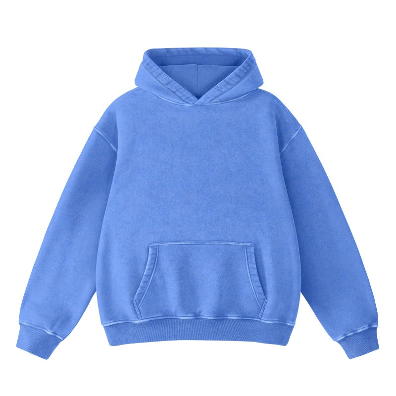 Dnzzs Acid Wash Hoodie for Womens Pullover Oversized Women's Fashion Blue Hoodies & Sweatshirts Vintage Sweatshirt Heavyweight - Image 1