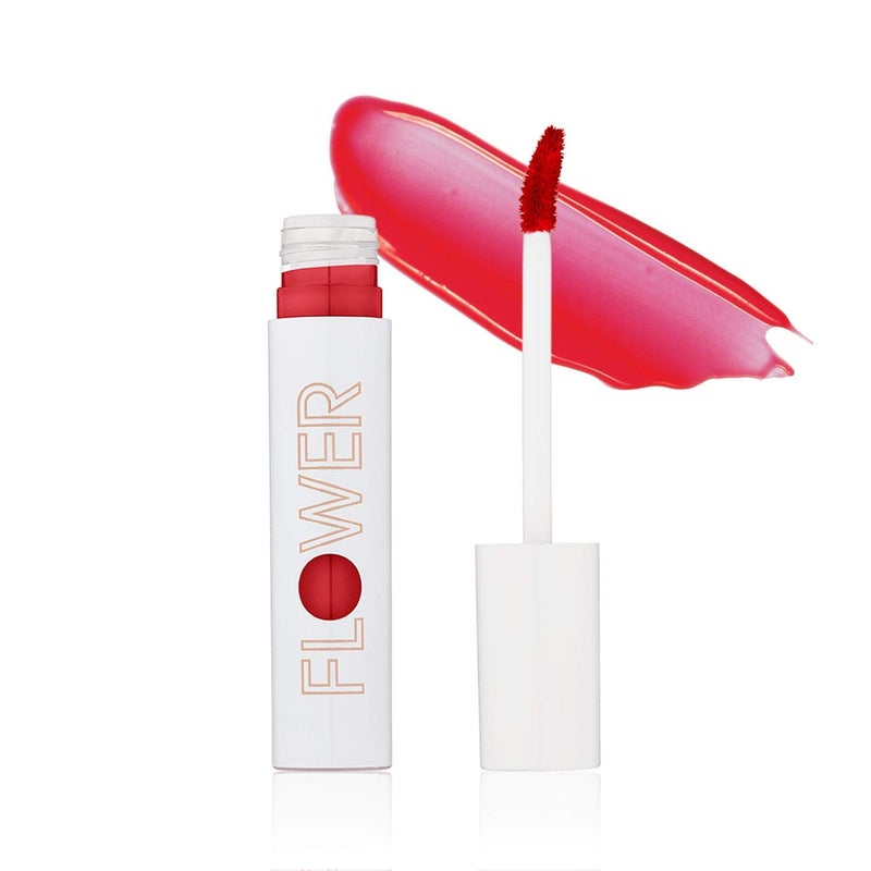 FLOWER BEAUTY By Drew Barrymore Bitten Lip Stain - Long-Lasting Color - Hydrating + Water-Based Formula - Gel-Like Texture - (Saucy) - Image 1