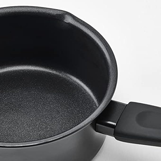 Digital Shoppy Hemlagad Premium Cookware Pan With Thick Walls And Base Even Heat Distribution Two Spouts For Left And RightHanded Use - Image 4