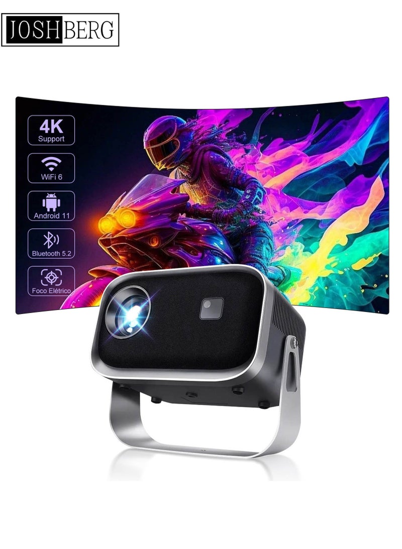 1080P HD Android Portable Projector 360 Degree Rotating with Stand for Home Office and Outdoor Use - Image 1