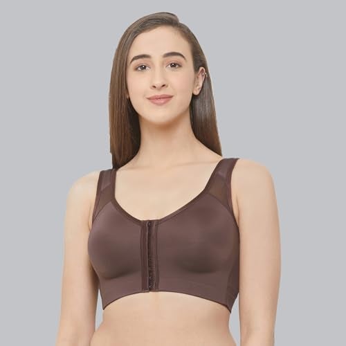 SOIE Women Front Closure Full Coverage Non Padded Non Wired Posture Correction Bra(Combo CB-334FUDGE/NUDE XXL) - Image 3