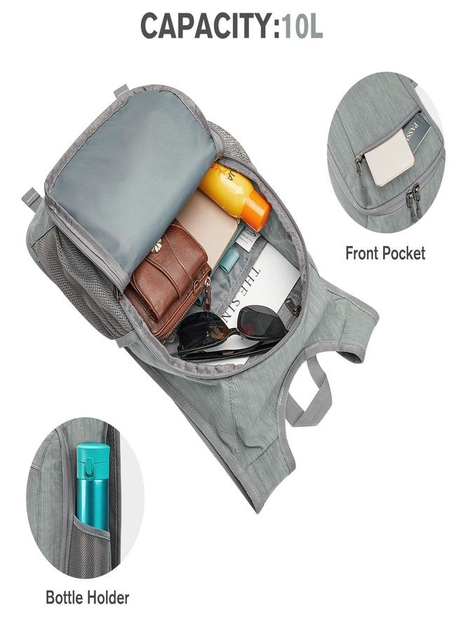 G4Free Small Foldable Backpack 10/15L Lightweight Foldable Outdoor Travel Backpack Shoulder Bag, grey, 20Liters, Classic - Image 4