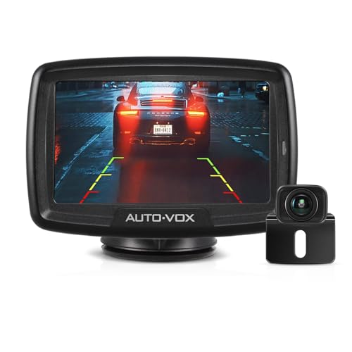 AUTO-VOX CS-2 Wireless Backup Camera with 4.3" Car Monitor, Easy Install Stable Digital Signal Back Up Camera System, Super Night Vision Reverse Cam for Truck, SUV, Van, Trailer - Image 1