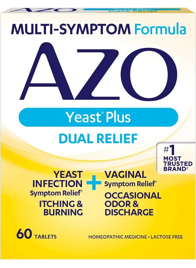 Azo, Yeast, Tabs, 60% 27 Multi-benefit Formula - Image 1