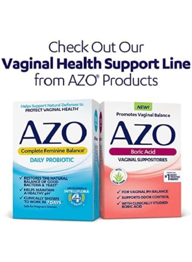 أقراص AZO Yeast Plus المزدوجة للإغاثة من عدوى الخميرة وأعراض المهبل تخفف الحكة والحرق في المهبل - 60 عددًا - Image 4