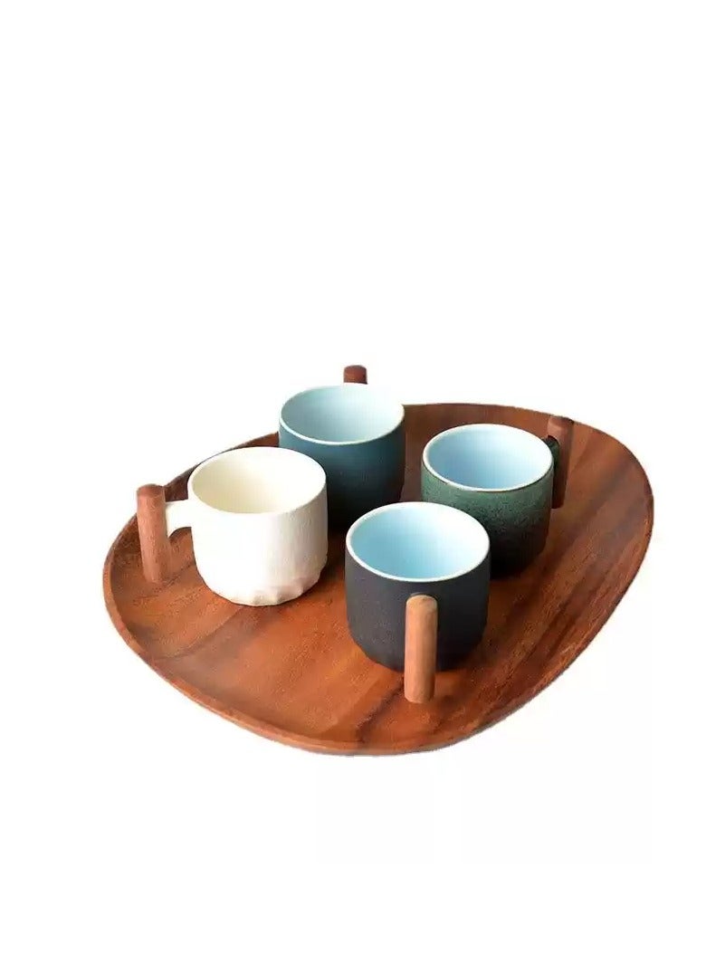 مجموعة قهوة سيرامية عالية الجودة، أنيقة وبسيطة، فناجين شاي، كابتشينو، لاتيه، شاي تركي، إسبريسو - Image 3