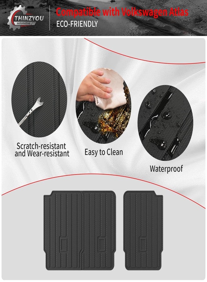 Thinzyou Cargo Mat Compatible with 2018-2024 Volkswagen Atlas Trunk Mat TPE All Weather Back Seat Cover Protector 2023 Atlas Accessories (2nd Row Backrest Mat) - Image 3