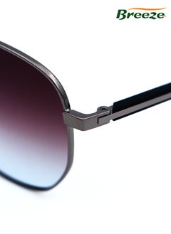 Breeze Polarized Sunglasses for men Driving sunshade glasses Metal material Gradient grey eyewear  - Image 4